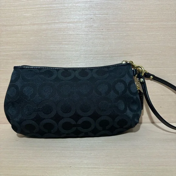 Like New - Coach Signature Wristlet Black - Picture 5 of 10